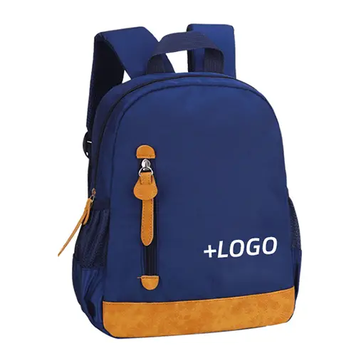 Stylish Customizable Backpack with Faux Leather Accents and Spacious Compartments